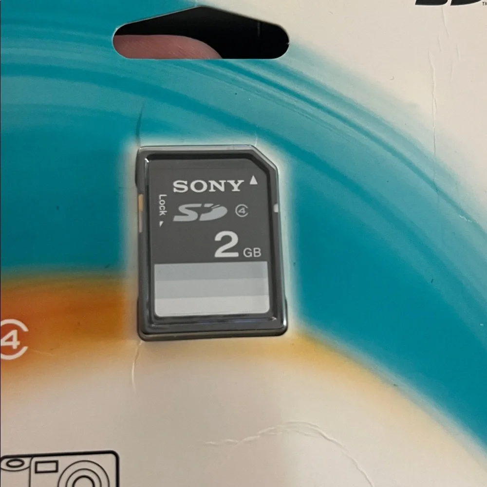 Sony SD Memory Card 2GB Teal & White Packaging NWT!!! Sealed